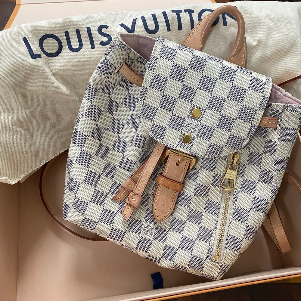 Louis Vuitton White Women's Leather Backpack